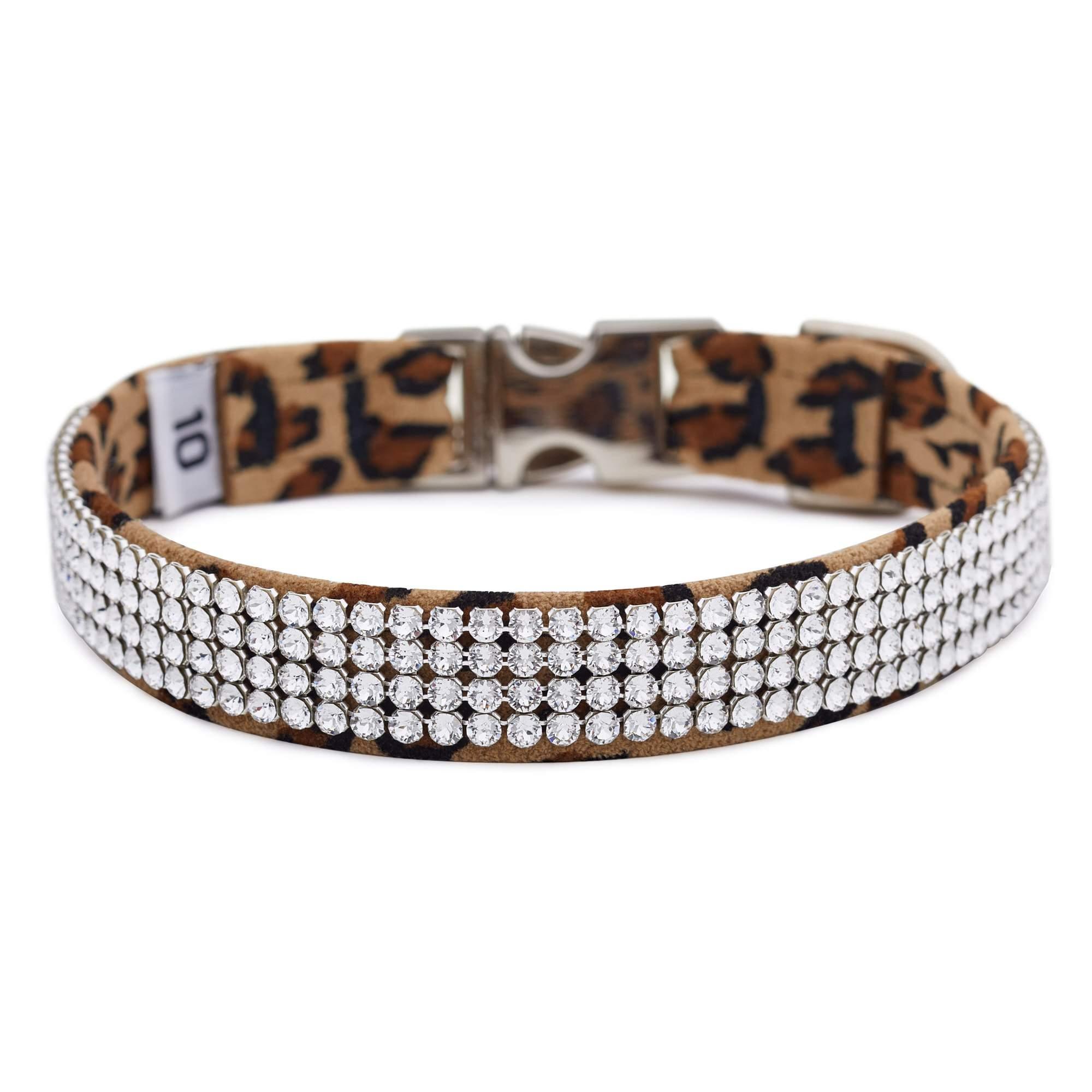 Cheetah 4 Row Giltmore Perfect Fit Collar - Rocky & Maggie's Pet Boutique and Salon