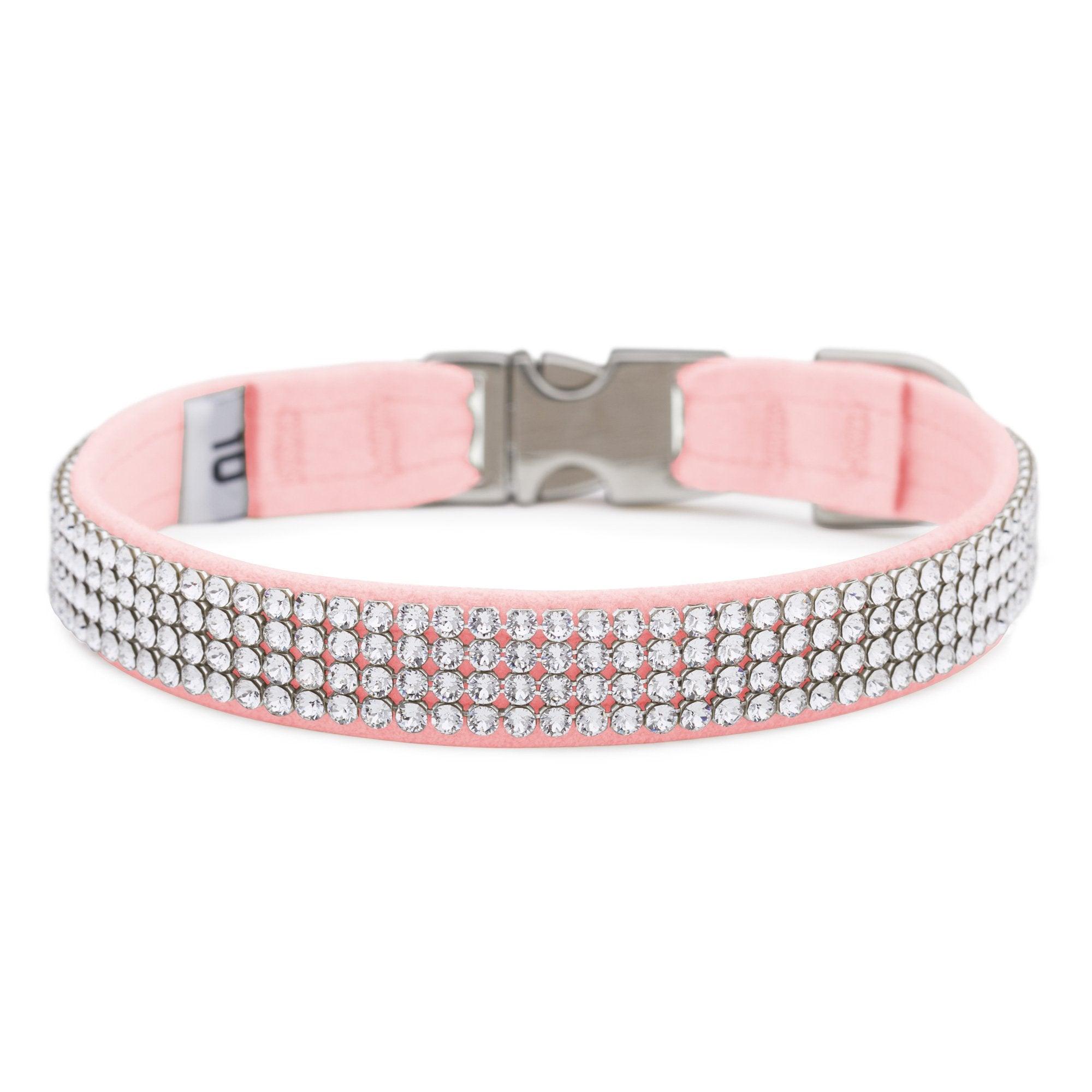 Puppy Pink 4 Row Giltmore Perfect Fit Collar - Rocky & Maggie's Pet Boutique and Salon
