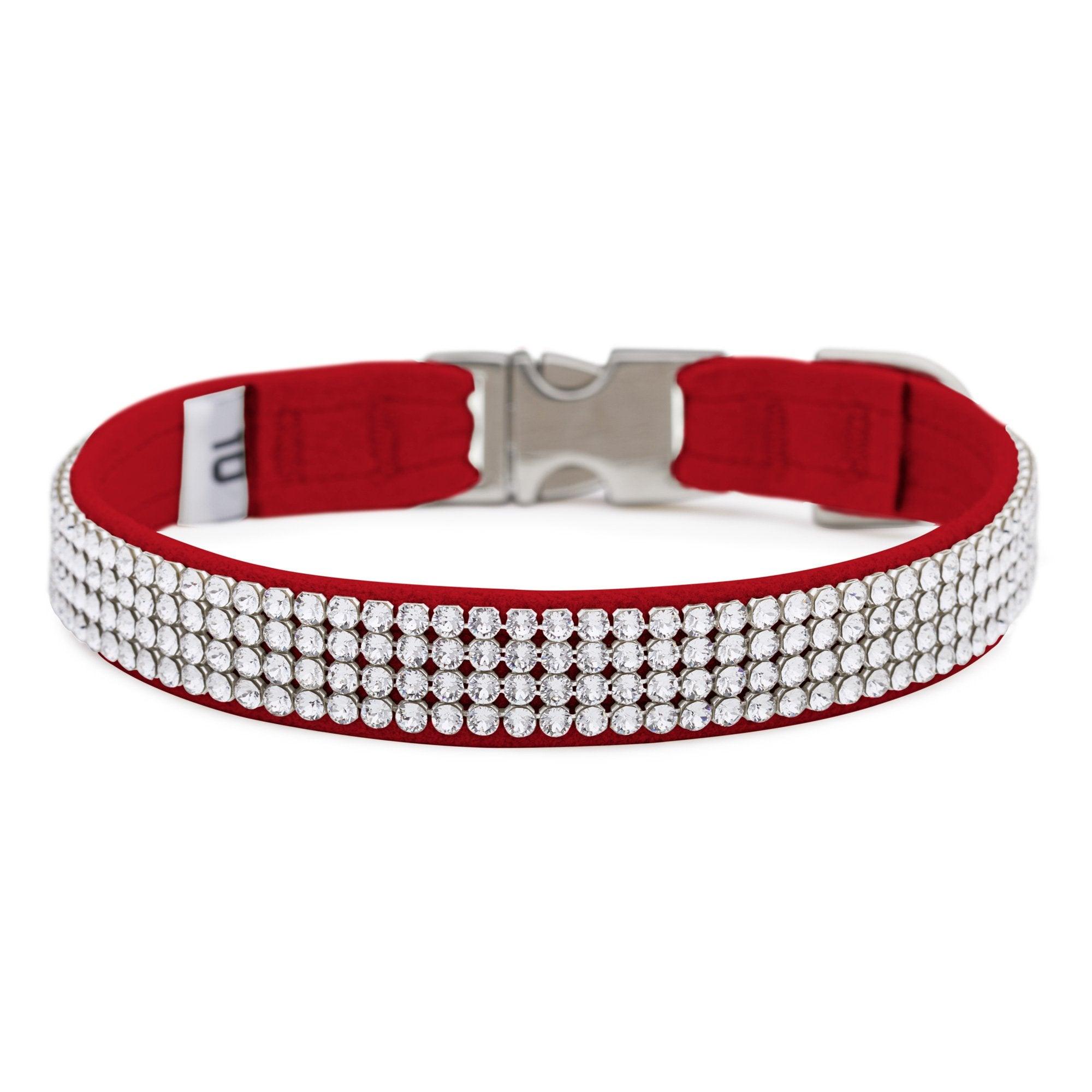 Red 4 Row Giltmore Perfect Fit Collar - Rocky & Maggie's Pet Boutique and Salon