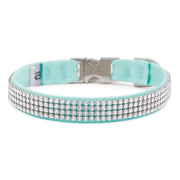 Tiffi Blue Giltmore Crystal 4-Row Collar - Rocky & Maggie's Pet Boutique and Salon