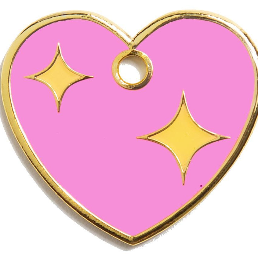 Pink Heart Tag - Rocky & Maggie's Pet Boutique and Salon