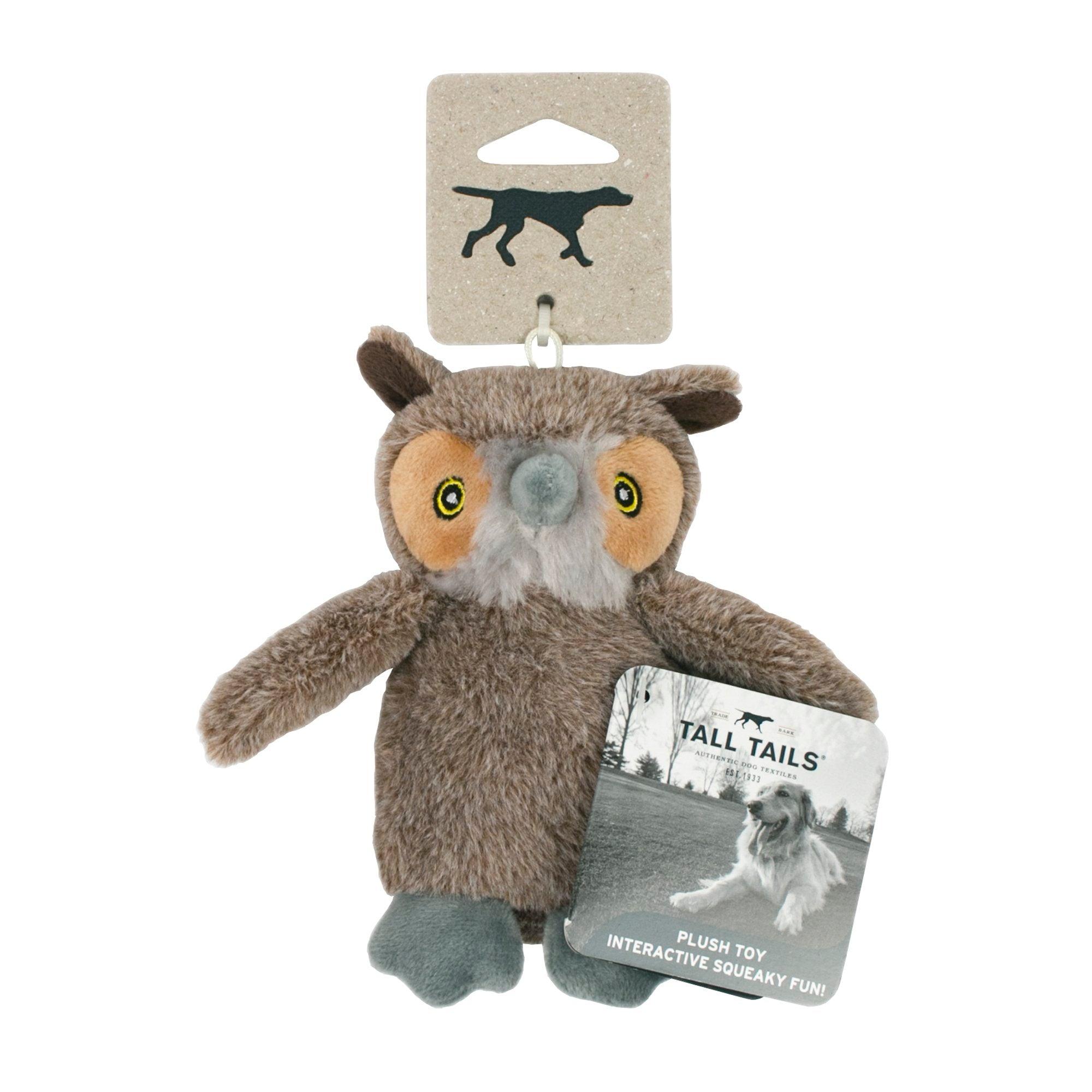 Plush Owl with Squeaker Toy – 5″ - Rocky & Maggie's Pet Boutique and Salon