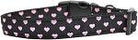 Pink and Black Dotty Hearts Nylon Collar - Rocky & Maggie's Pet Boutique and Salon