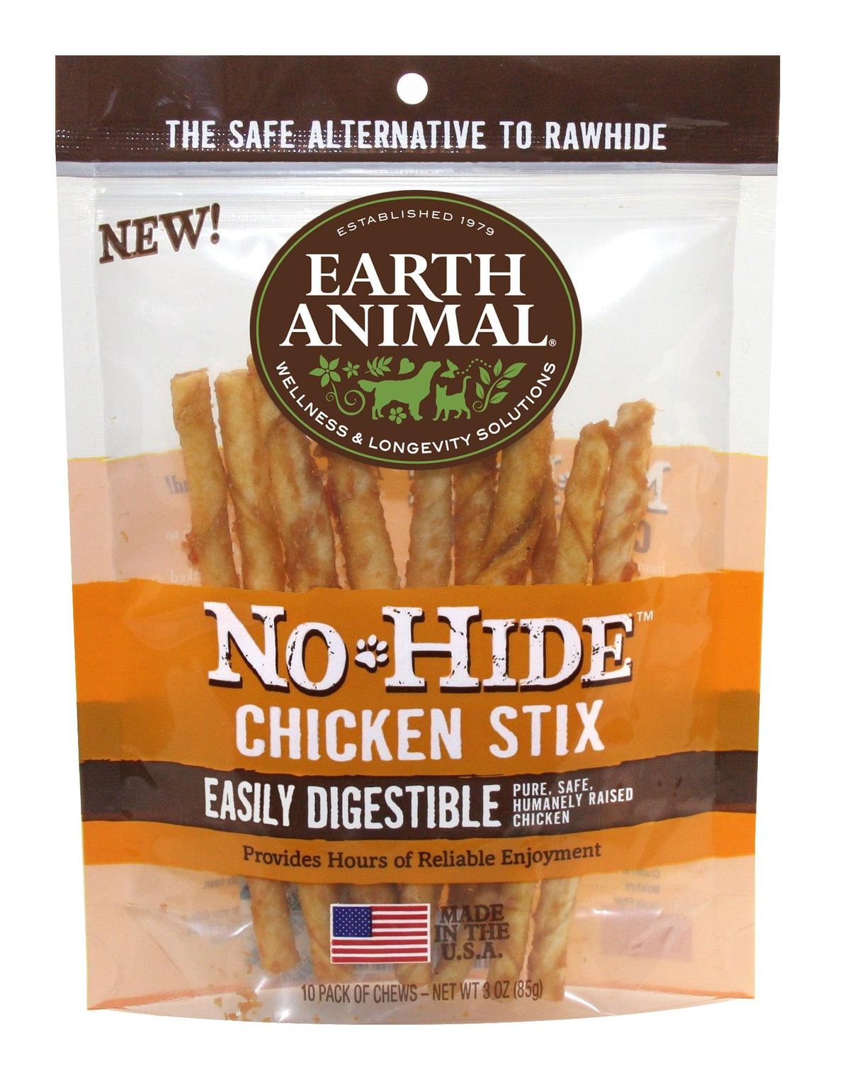 Chicken Stix No-Hide Chicken Stix, 10/pack from Earth Animal – Rocky & Maggie's ...