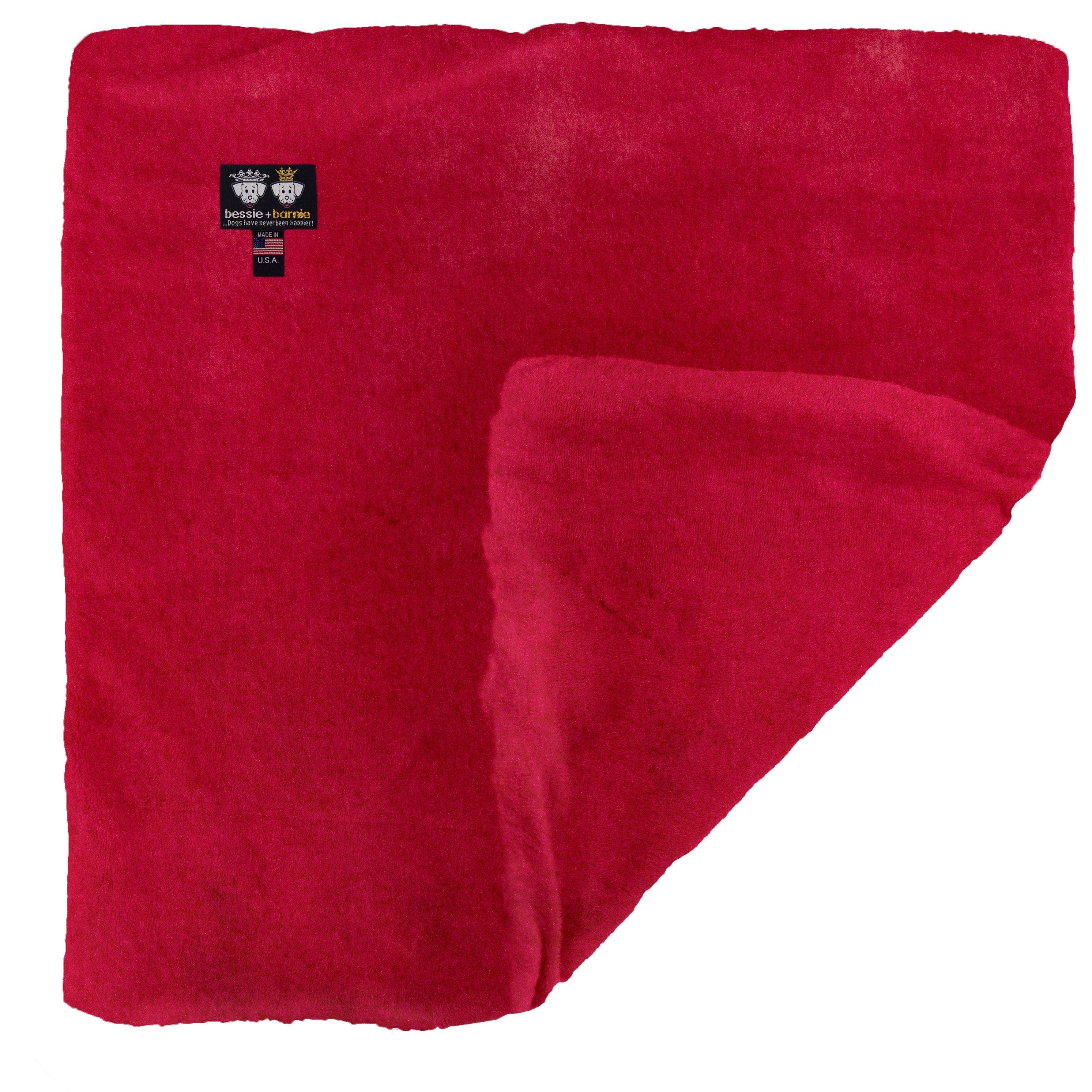 Blanket - Short Shag Red Rabbit - Rocky & Maggie's Pet Boutique and Salon