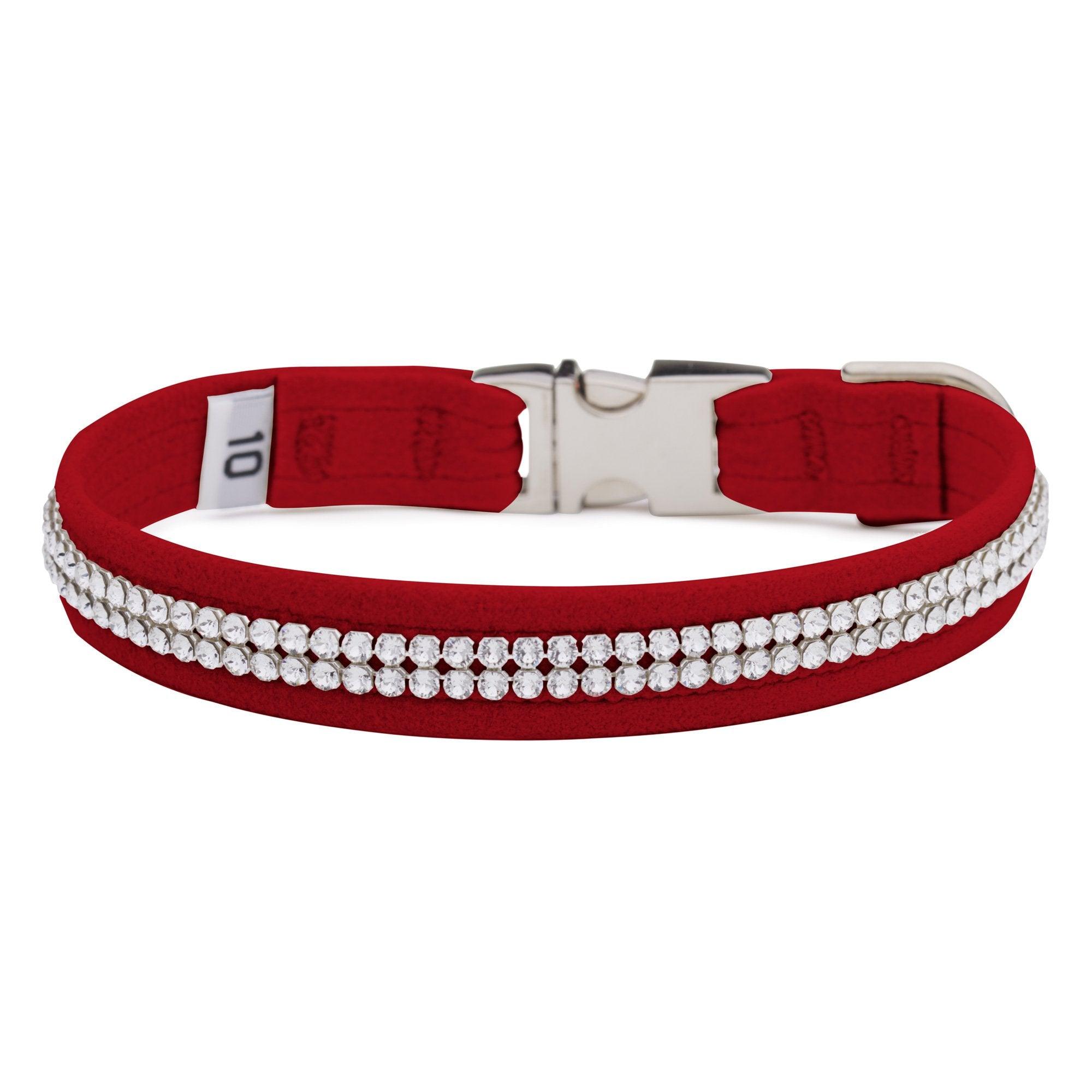 Red 2 Row Giltmore Perfect Fit Collar - Rocky & Maggie's Pet Boutique and Salon