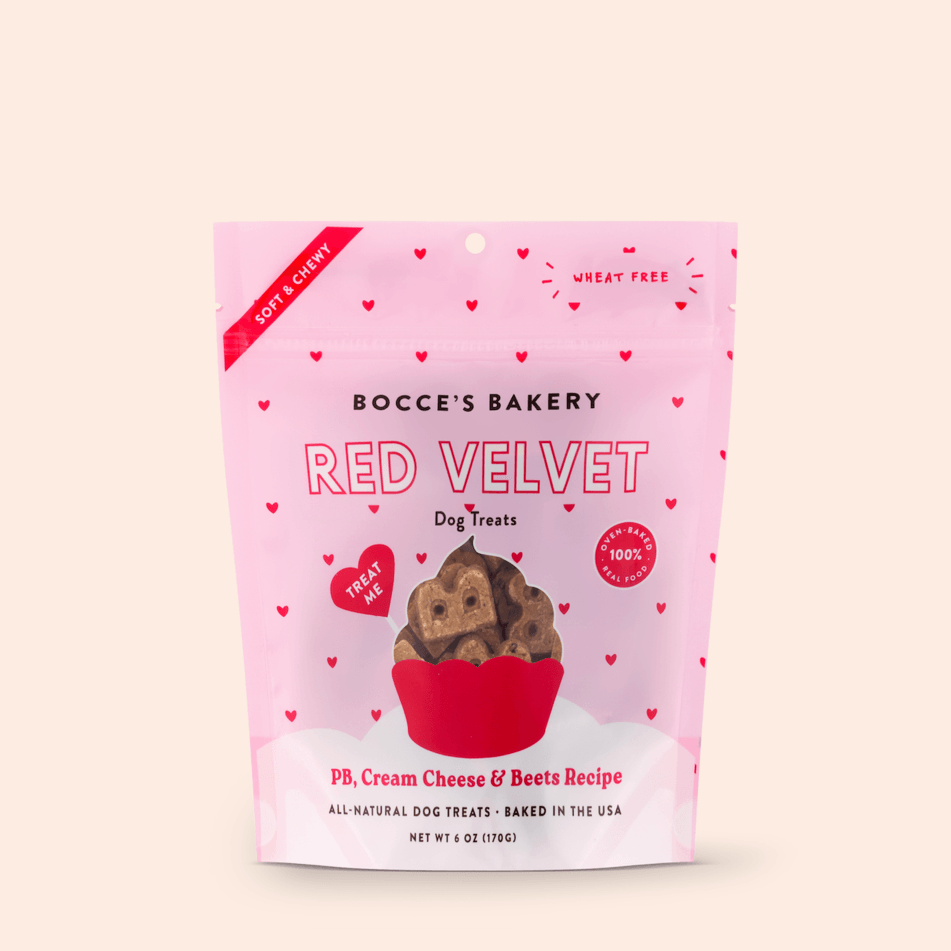 Bocce's Red Velvet Soft & Chewy Dog Treats, 6oz - Rocky & Maggie's Pet Boutique and Salon