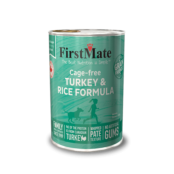 FirstMate Grain Friendly™ Cage-free Turkey & Rice Formula for Dogs 12.2oz - Rocky & Maggie's Pet Boutique and Salon