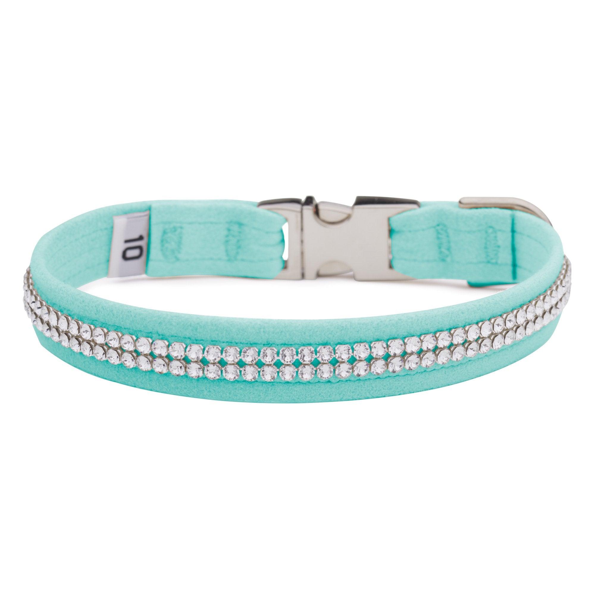 Tiffi Blue 2 Row Giltmore Perfect Fit Collar - Rocky & Maggie's Pet Boutique and Salon
