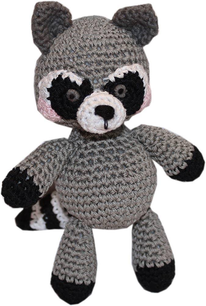 Knit Knacks Rowdy The Raccoon Organic Cotton Small Dog Toy - Rocky & Maggie's Pet Boutique and Salon