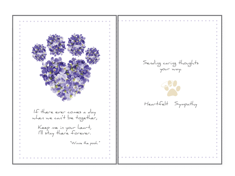 If There Ever Comes Sympathy Card - Rocky & Maggie's Pet Boutique and Salon