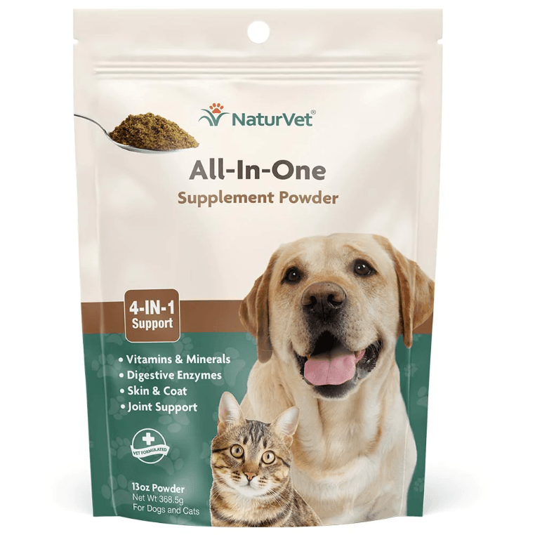 Naturvet® All-In-One Supplement Powder for Dog and Cat 13 Oz - Rocky & Maggie's Pet Boutique and Salon