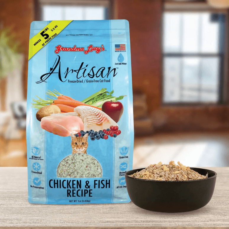 Grandma Lucy's Artisan Chicken and Fish Food for Cats - Rocky & Maggie's Pet Boutique and Salon