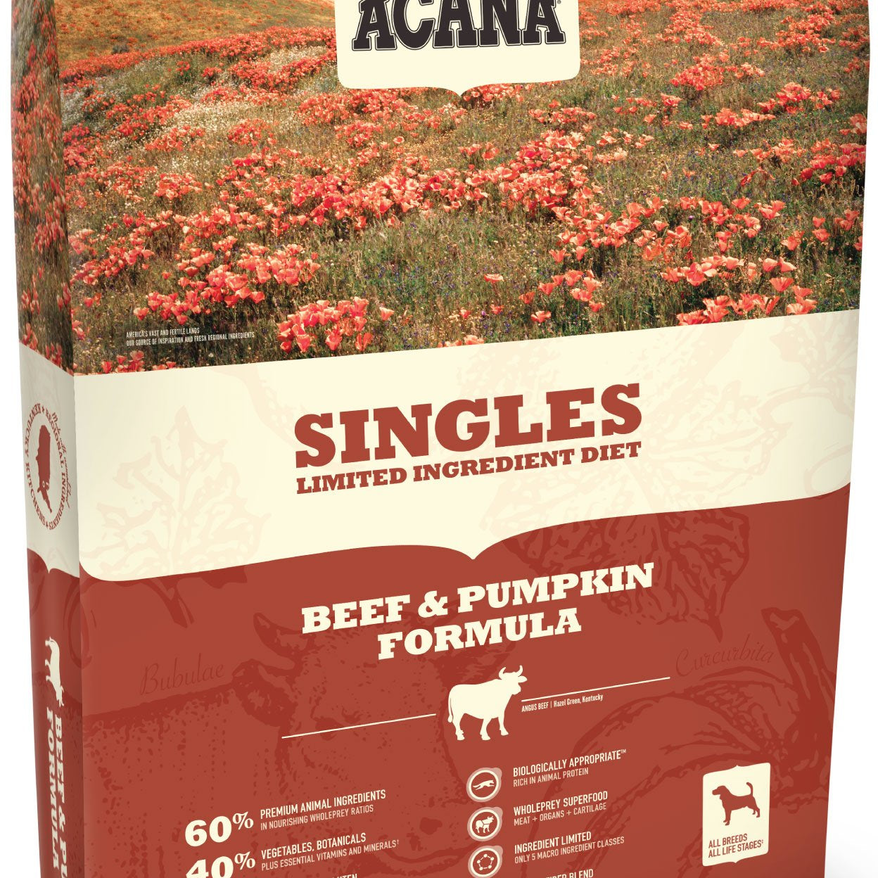 Acana Singles Beef & Pumpkin Dog Food - Rocky & Maggie's Pet Boutique and Salon