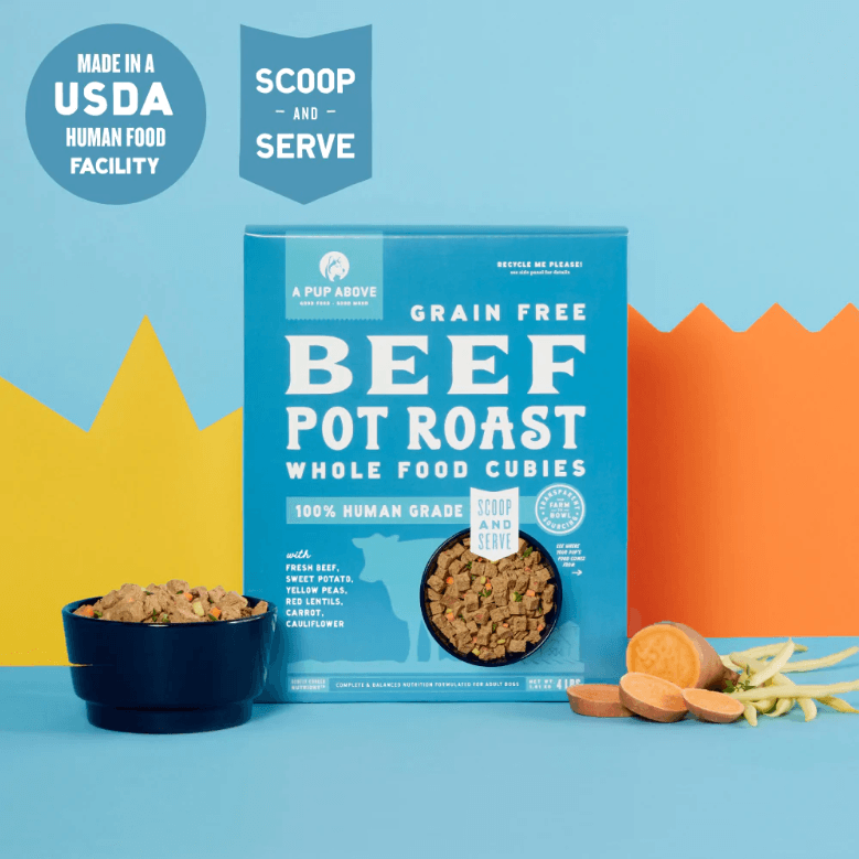 A Pup Above Beef Pot Roast Dog Food, 2 lb - Rocky & Maggie's Pet Boutique and Salon