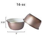 Durobolz Rose Gold Bowl with Paw - Rocky & Maggie's Pet Boutique and Salon