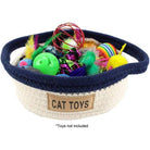 Rope Toy Basket with Leather Handles - Rocky & Maggie's Pet Boutique and Salon