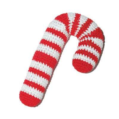 PAWer Squeaky Knit Toy - Candy Cane - Rocky & Maggie's Pet Boutique and Salon