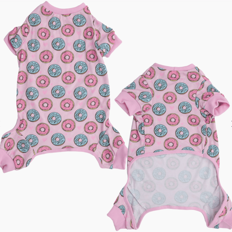 Donut Kill My Vibe Pink Onesie Pajamas - Rocky & Maggie's Pet Boutique and Salon
