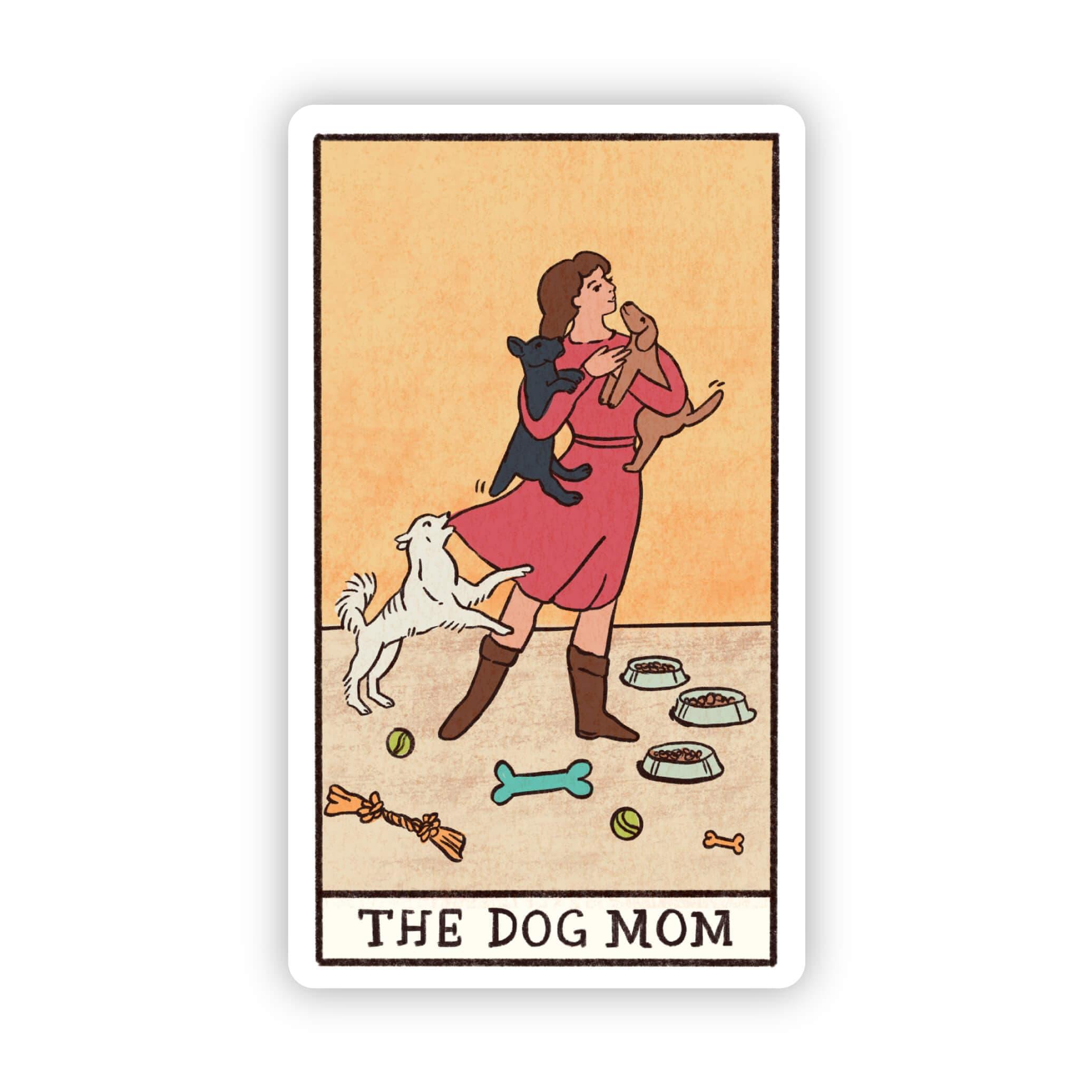 "The Dog Mom" Tarot Card Sticker - Rocky & Maggie's Pet Boutique and Salon