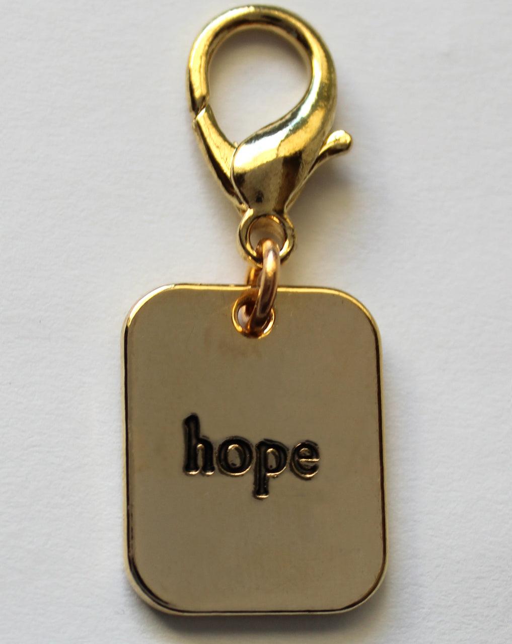 Hope Gold Collar Charm - Rocky & Maggie's Pet Boutique and Salon