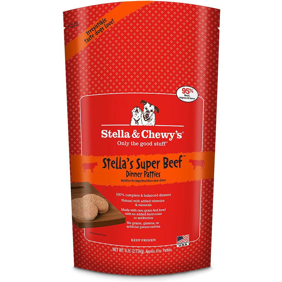 Stella’s Super Beef Frozen Dinner Patties Raw Dog Food - Rocky & Maggie's Pet Boutique and Salon