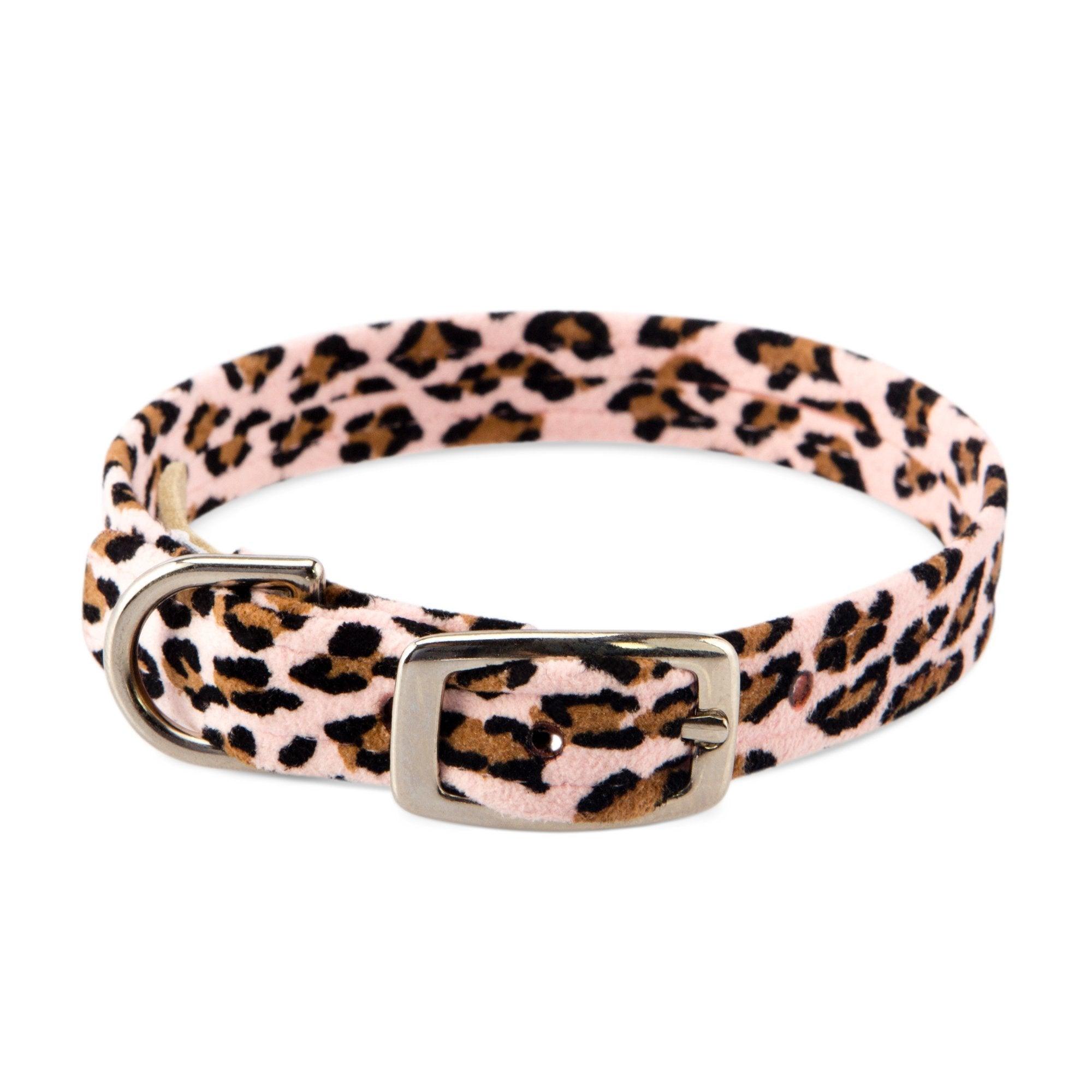 Pink Cheetah Plain Collar - Rocky & Maggie's Pet Boutique and Salon