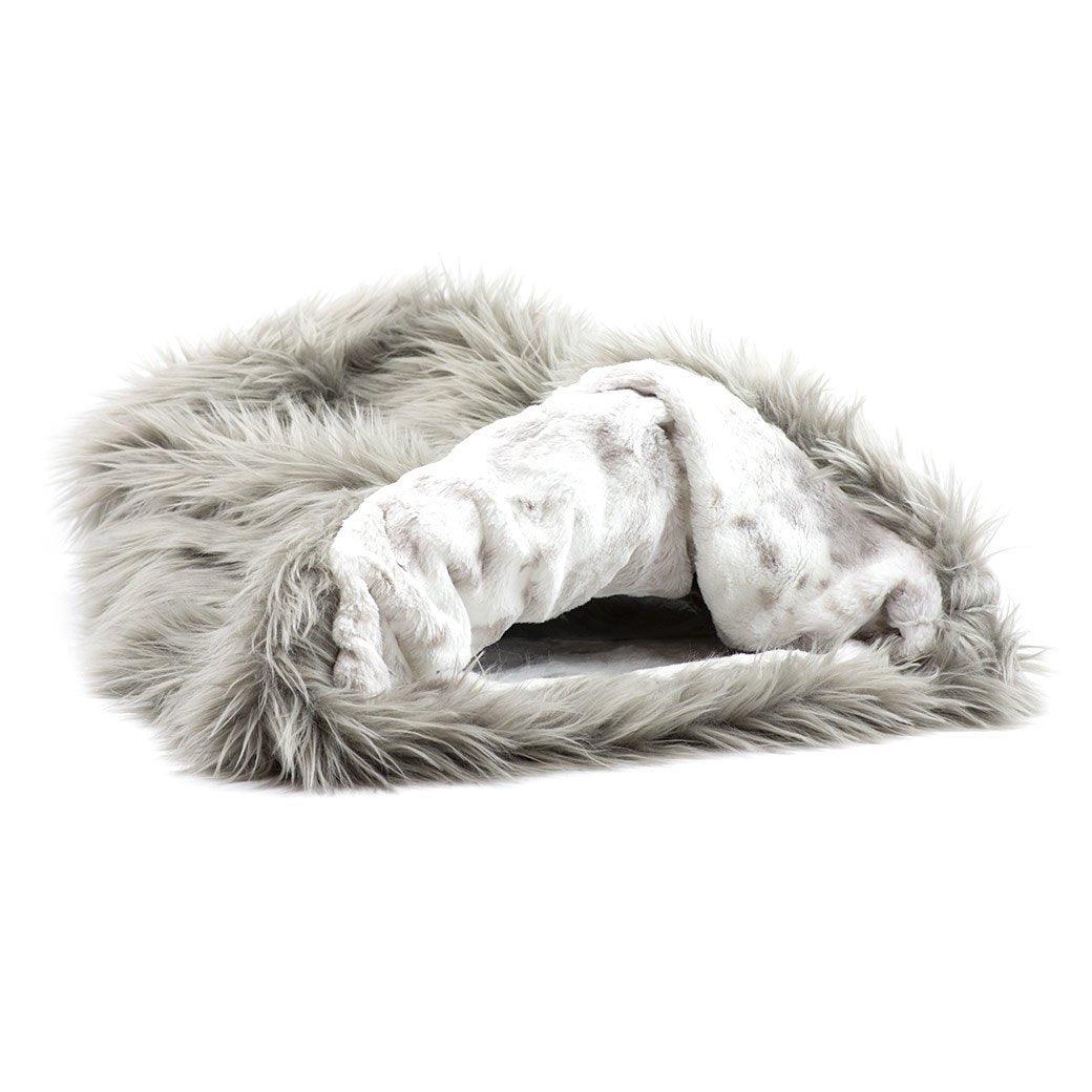 Taupe Shag with Platinum Snow Cuddle Cup - Rocky & Maggie's Pet Boutique and Salon