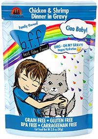 Ciao Baby! Chicken and Shrimp Dinner for Cats, 2.8 oz - Rocky & Maggie's Pet Boutique and Salon