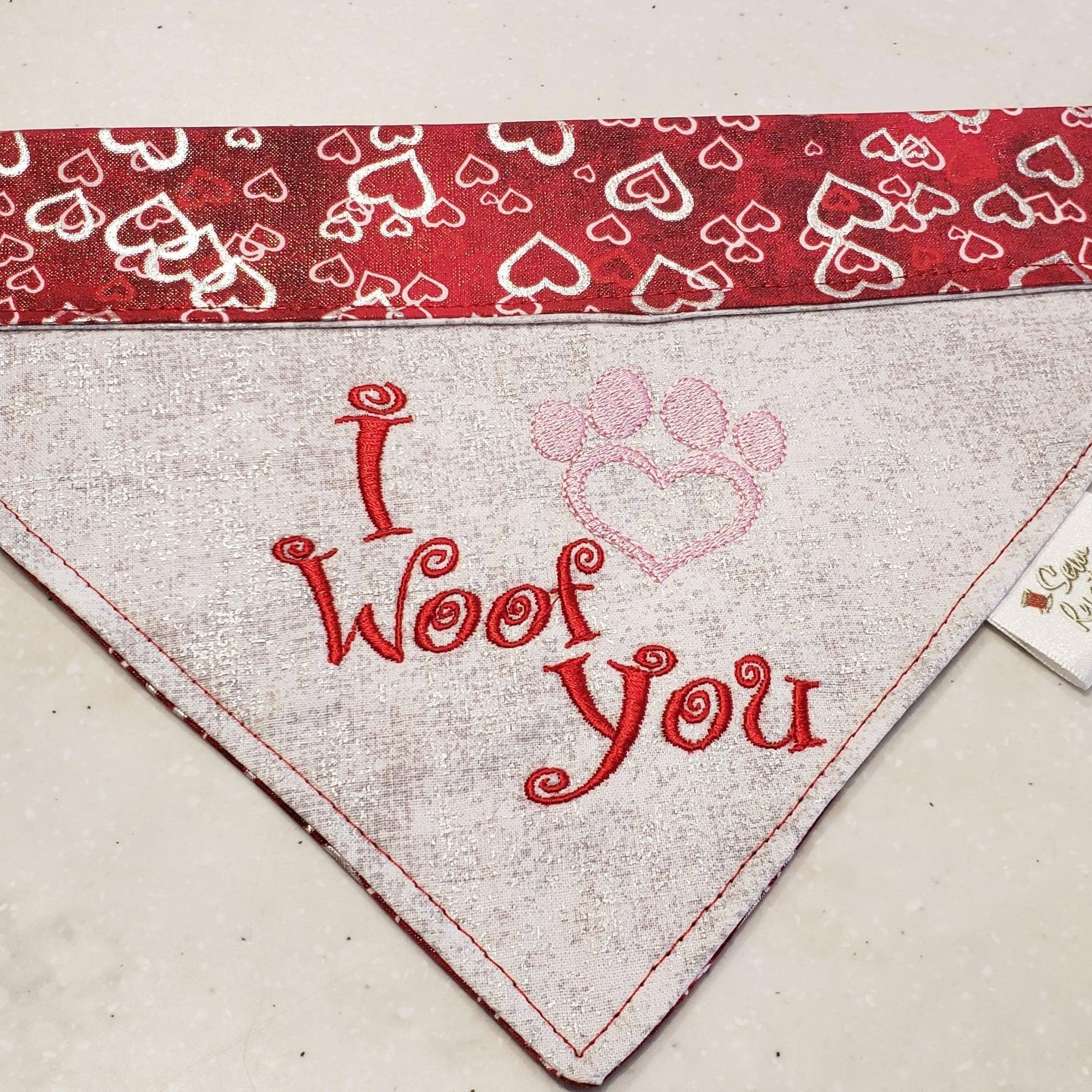 Sewrustic-Embroidered Over The Collar Dog Bandana - Rocky & Maggie's Pet Boutique and Salon